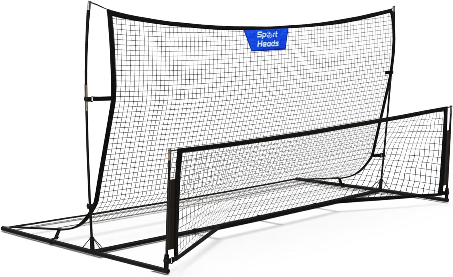 SportHeads Soccer Rebounder Training Net: 2-in-1 Volley & Pass Trainer